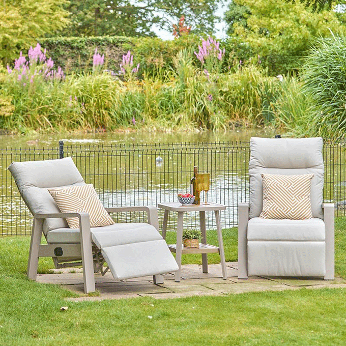 Sorrento 3 Piece Recliner Set with side table