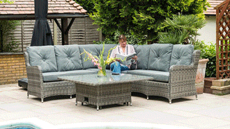 Seville Large Corner Set, grey