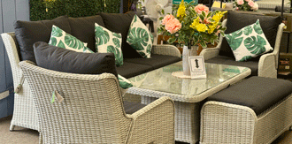 Avery Grande 3 Seater Reclining Sofa Lounge Dining Set With Rectangular Coffee Table 