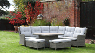 Lyra Curved Modular Set with 120cm Square Adjustable Table