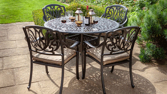 Hartman Amalfi 4 Seater Round Dining Set