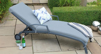 Turin Cushioned Sun Lounger
