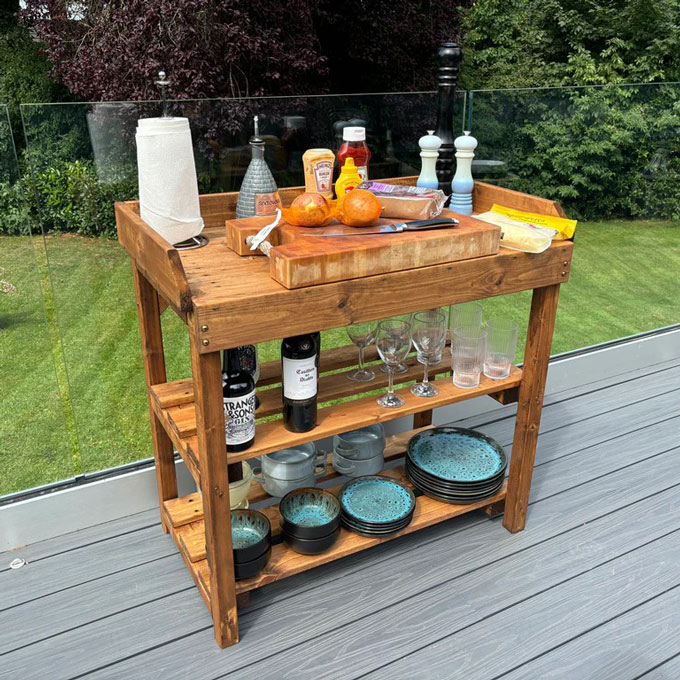 Deluxe Davenport Utility/BBQ Large Table