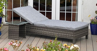 Mercer Amalfi Sun Lounger With Side Table