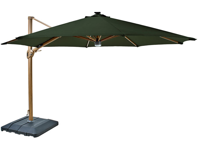 Seychelles 3.5m Round Cantilever with Bluetooth Speaker Juniper