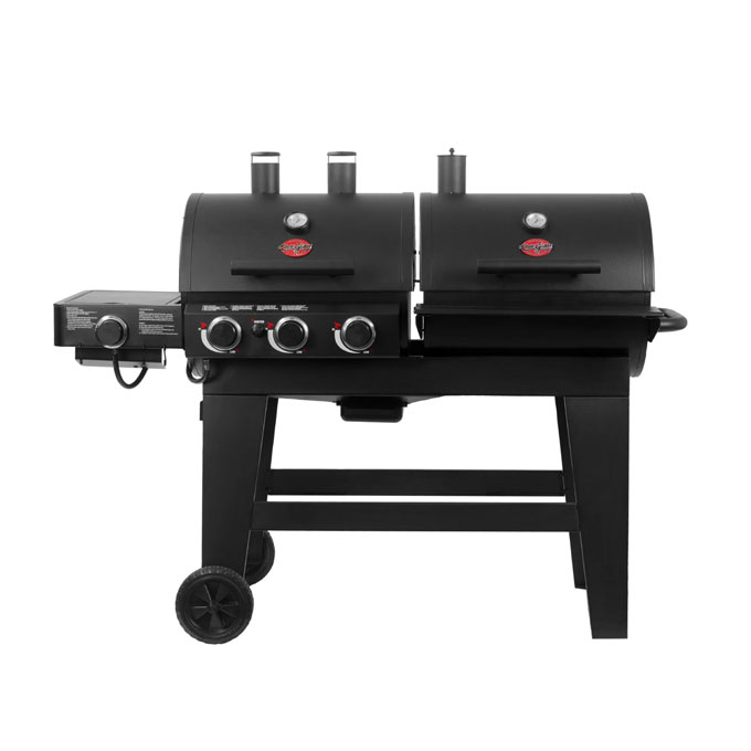  Char-Griller Duo Gas and Charcoal BBQ with Side Burner