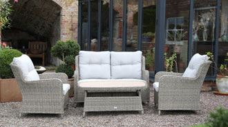 Lyra Lounge Set With 110x60cm Rectangular Coffee Table