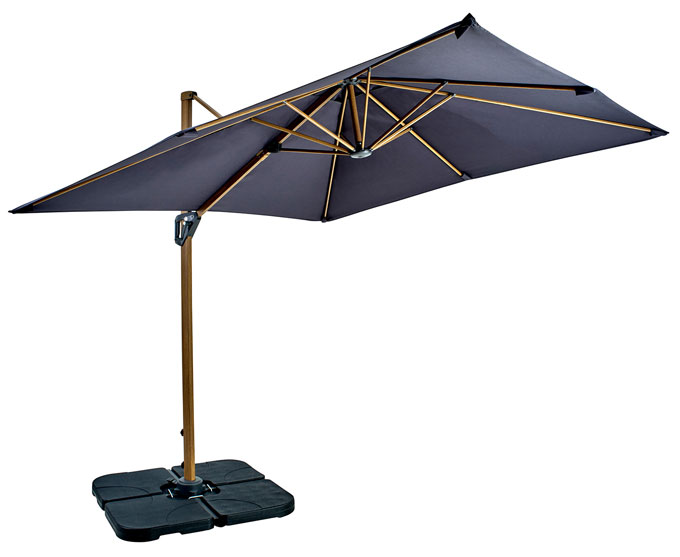 Aegean 2.5m Square Cantilever Parasol and Base 