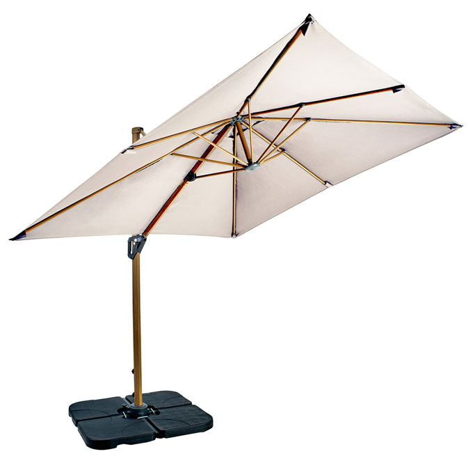 Aegean 2.5m Square Cantilever Parasol and Base 