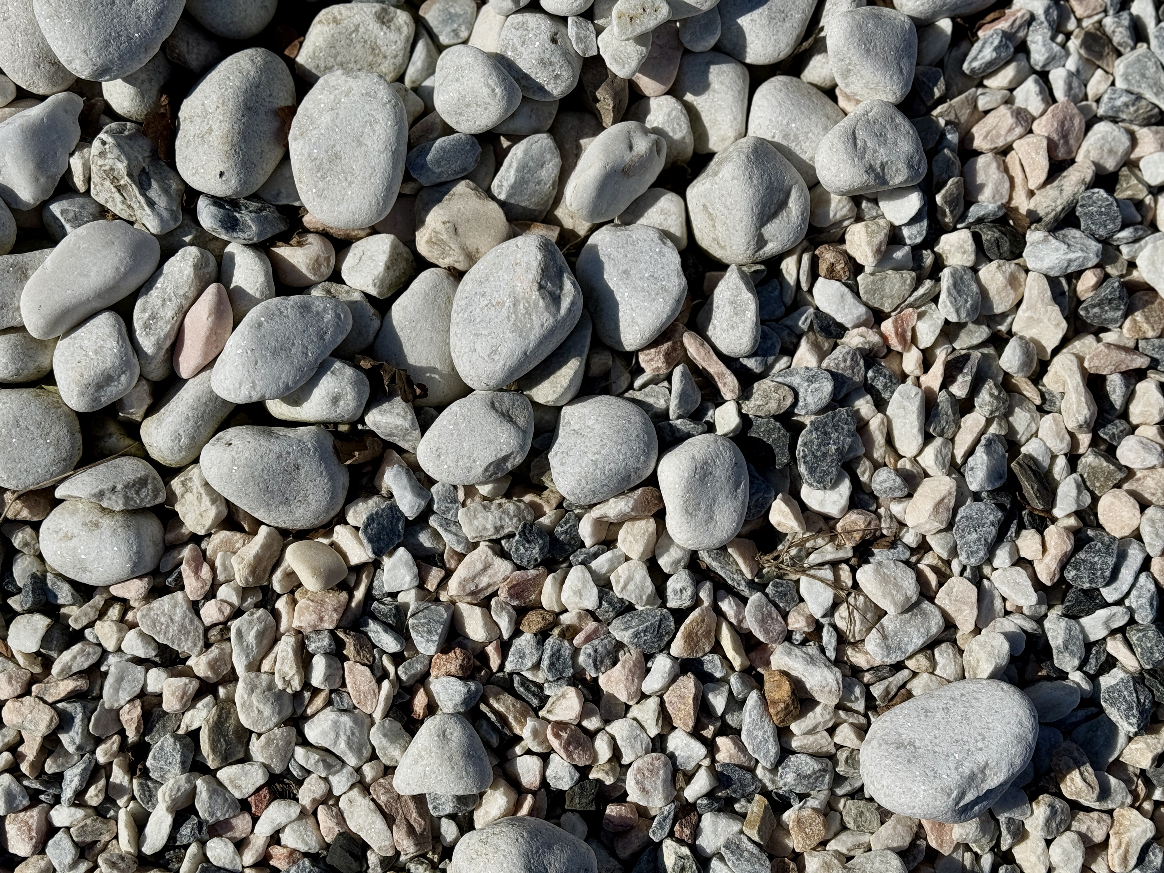 Stones, cobbles and pebbles