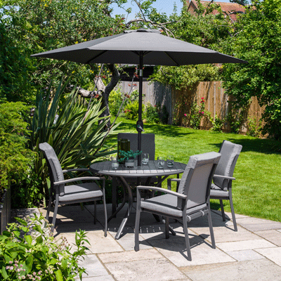 Turin Round 4 Seat Dining Set