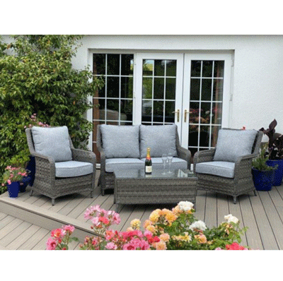 Mercer Amalfi 2 Seater Coffee Set, dark grey,