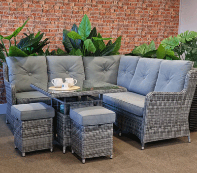Seville Compact Corner Set, Grey